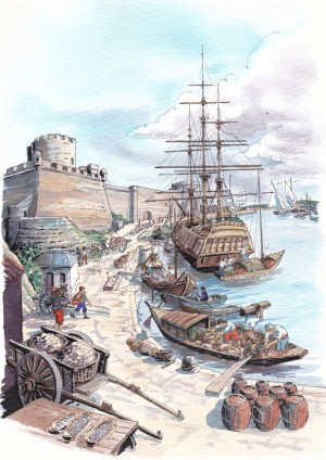 Port de BREST, XVIIIème siècle